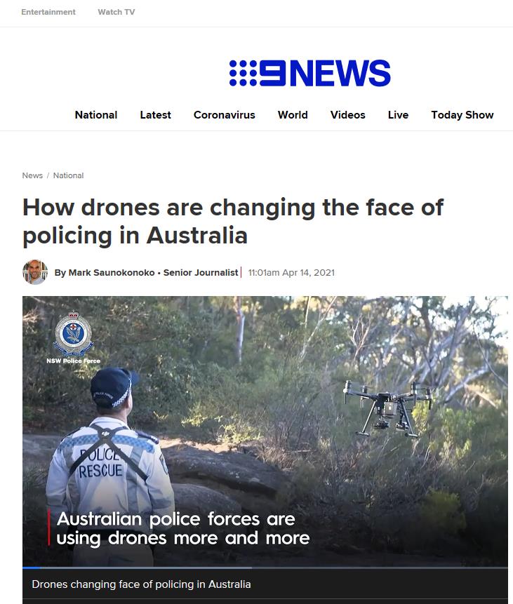 兴师动众不如一架掌上无人机，澳大利亚警察依赖上空中高科技
